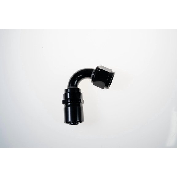 6AN 120Deg Crimp Hose End Black
