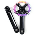 thumbnail image 4 of BUCKLOS 104 BCD Mountain Bike Single Speed Crankset, 170mm MTB Square Taper Crankset with Plating Chainring (Multicolor) 30/32/34/36/38T, Replacement for Bicycle Crank Arm Set, 4 of 8