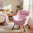 thumbnail image 2 of TLSUNNY Lazy Chair, Accent Oversized Comfy Reading Chair W/ Side Pocket, Thick Padded Cozy Lounge Chair, for Living Room, Bedroom, Dorm, 2 of 10