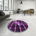 thumbnail image 3 of Ahgly Company Indoor Square Patterned Dark Purple Area Rugs, 8' Square, 3 of 6