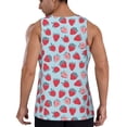 thumbnail image 3 of Haiem Strawberries Men Workout Tank Top Gym Bodybuilding Sleeveless Muscle T Shirts Athletic Tank Breathable Workout Shirt-Large, 3 of 9