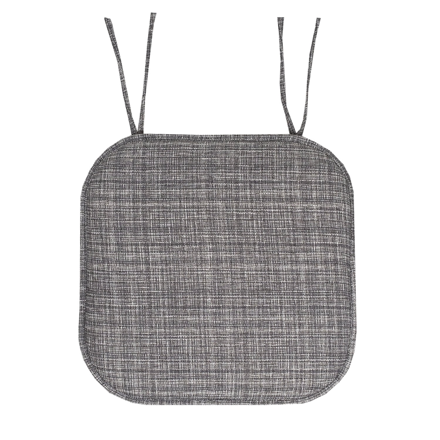 Aria Memory Foam Non-Slip Chair Cushion Pad with Ties 4 Pack - Multi Gray