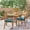 Blue, variant on Noble House Llando 7 Piece Wooden Patio Dining Set in Teak and Blue
