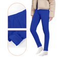 thumbnail image 5 of Leggings for Girls Fleece Lined Solid Slim Fit Stretchy Soft Warm Pants Tights Kids, 5 of 7