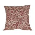 thumbnail image 1 of Pillow Perfect 441948 Coussin de Sol Carré Décoratif Rouge-Tan Damas 23 Po., 1 of 1