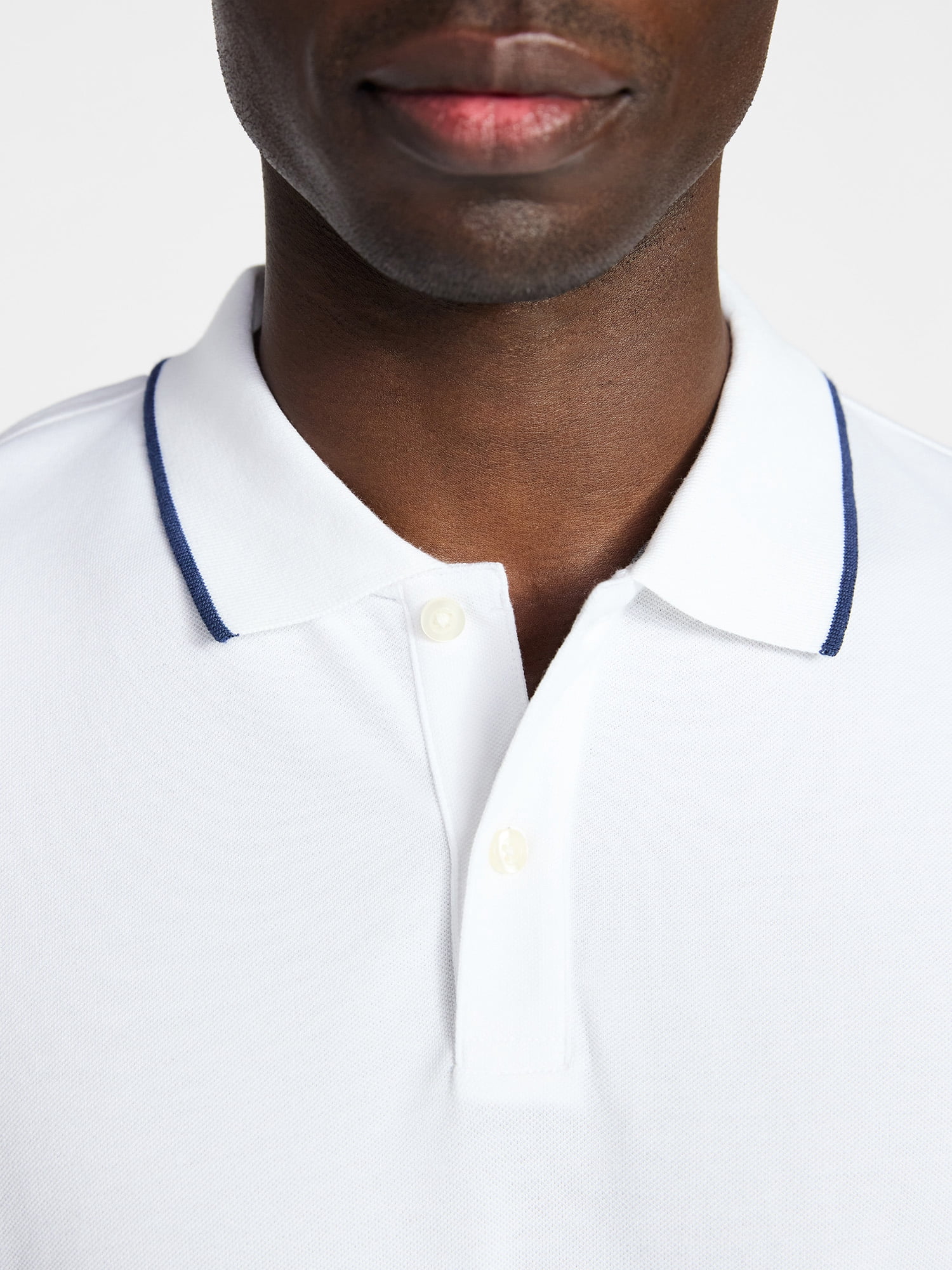 George Men's and Men's Big & Tall Tipped Pique Polo Shirt with Short Sleeves, Sizes XS-5XL, LT-3XLT
