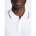 thumbnail image 4 of George Men's and Men's Big & Tall Tipped Pique Polo Shirt with Short Sleeves, Sizes XS-5XL, LT-3XLT, 4 of 5