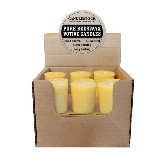 Beeswax Votive Candles Bulk - 18 Votive Candles