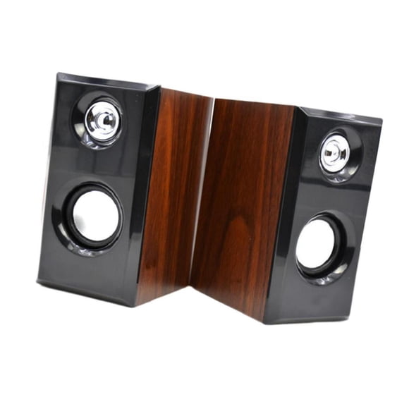 Altavoces de madera para escritorio, 2 uds., altavoces para ordenador, portátil, para regalo Ideal