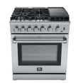 thumbnail image 4 of Forno Lazio 30″ 4.32 cu ft Gas Induction Range In Stainless Steel, 4 of 11