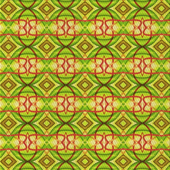 Ahgly Company Machine Washable Indoor Square Transitional Chameleon Green Area Rugs, 6' Square