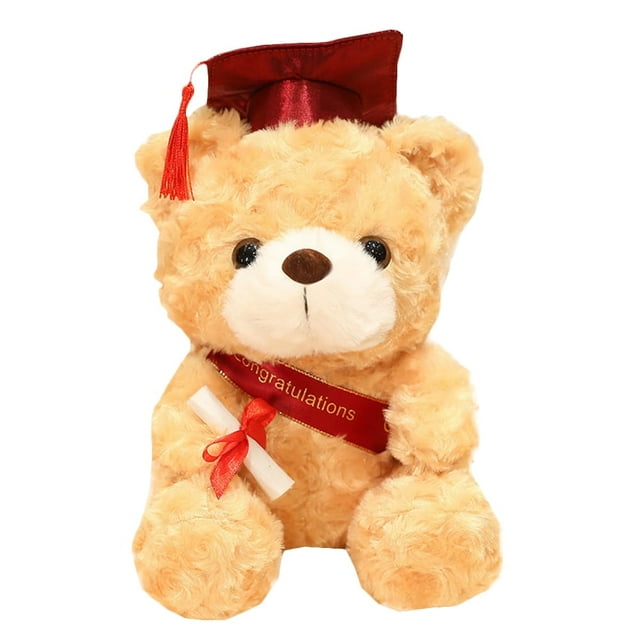 MasteelfCA Graduation Bear Plush Stuffed Bear Lovely Plush Toy Graduation Bear Gift
