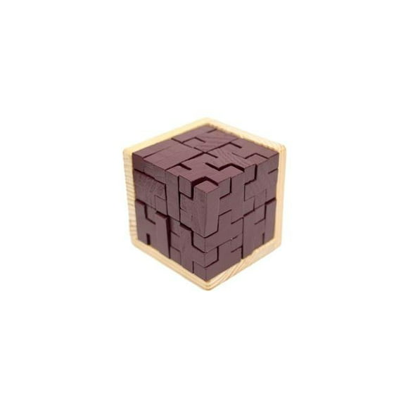 Wooden Brain Teasser Puzzle&#44; Brown