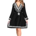 thumbnail image 2 of HAPPY BAY Women's Beachwear Short Summer Beach Dress Bathing Suit Cover ups 8-12 Coal, Solid, 2 of 4
