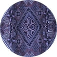 thumbnail image 1 of Ahgly Company Machine Washable Indoor Round Persian Blue Traditional Area Rugs, 7' Round, 1 of 4