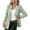 Green, variant on Women's Striped 3/4 Sleeve Blazer Jacket Collared Neck Business Casual Suit Jacket,Navy Women's S-XXL