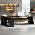 thumbnail image 3 of Tribesigns L-Shaped Executive Desk, 78-Inch Modern Office Desk with Drawers and Lateral File Cabinet, 3 of 5