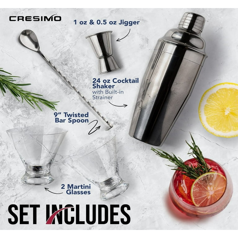 Personalized 24 oz Stainless Steel Cocktail Shakers Sidecar