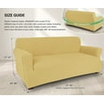 thumbnail image 4 of Jinamart Housse Extensible Élastique pour Canapé 3 Places, 1 Pce (Moutarde, Grand), 4 of 6