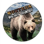 R and R Imports, Inc Montana Big Sky Country Bear State Souvenir 3 Inch Round Magnet