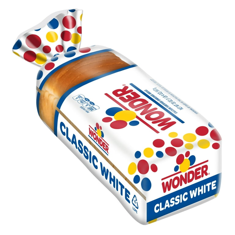 Wonder Bread Classic White Sandwich Bread, Sliced White Bread, 20