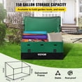 thumbnail image 4 of Caja de almacenamiento exterior VEVOR de 150 galones, impermeable, negra y verde, 4 of 7