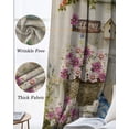 thumbnail image 6 of Spring Daisy Black Out Curtains 54 Inch Long, Short Curtains for Small Window, Flowers Farmhouse Leaves Floral Pots Country Retro Room Darkening Window Curtains for Kitchen Bedroom 42"x54" 2 Panels, 6 of 8