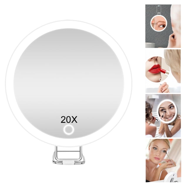 Illuminated Magnifying with Bright LED Lights for Precise Makeup and Grooming Tasks