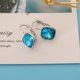 thumbnail image 5 of 6 pares de pendientes de botón de oreja vintage de cristal, conjunto de joyas de San Valentín Azul Fernando Aretes de cristal de mujer, 5 of 8