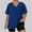 (Basic)Blue, variant on YODETEY No Boundaries Women’s Oversized V-Neck Short Sleeve Tunic Top, Stretchy Basis Loungewear T-shirts, Women's Plus Black,Size XXL