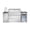 Silver 6, variant on Nyddle 4-Burner 72000 BTU Deluxe Stainless Steel Gas Outdoor Kitchen Barbecue Island Grill with Single Door Refrigerator Stainless Steel Sink and Faucet,Silver