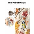 thumbnail image 5 of Hello Fall Valances for Windows Thanksgiving Pumpkin Flower Leaves Retro Texture Kitchen Valance Curtain Rod Pocket Small Curtains for Cafe Bathroom Laundry Basement 42" x 12", 5 of 8