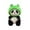 Frog Hat, variant on Panda Bear Stuffed Animal in Green Dress- 9.8-inch Dressed Stuffed Teddy Bear, Huggable Cute Plushie with Clothes, Ideal Panda Plush, Nice Christmas Gifts, Cozy Panda Stuffed Animal