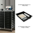 thumbnail image 4 of Gymax Office Rolling Cart 20 Storage Drawers Scrapbook Paper Studio Organizer Black, 4 of 9