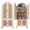 White, variant on MIDOQIN 71"Tall Arched Bookcase, 4 Doors Modern Farmhouse Bookshelves with Rattan Doors & Adjustable Shelves for Living Room Home Office