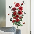 thumbnail image 5 of Valentine's Day Heart Rose Wall Decal - Self-Adhesive Heart-Shaped Rose Stickers Easy To Apply And Remove Reusable Decor For Bedroom Living Room Office - For Couples Lovers, 5 of 5
