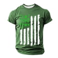 thumbnail image 2 of Ceisia Men's St. Patrick's Day American Flag Shamrock T-Shirt | Short Sleeve Crew Neck Casual Tee Gifts, 2 of 4