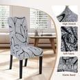 thumbnail image 3 of Amhlg Dining Room Chair Covers Set of 4, Stretch Printed Parsons Chair Slipcovers Spandex Removable Washable Kitchen Chair Protector Cover for Dining Room, Hotel, Ceremony (Grey Lotus+White Texture), 3 of 6