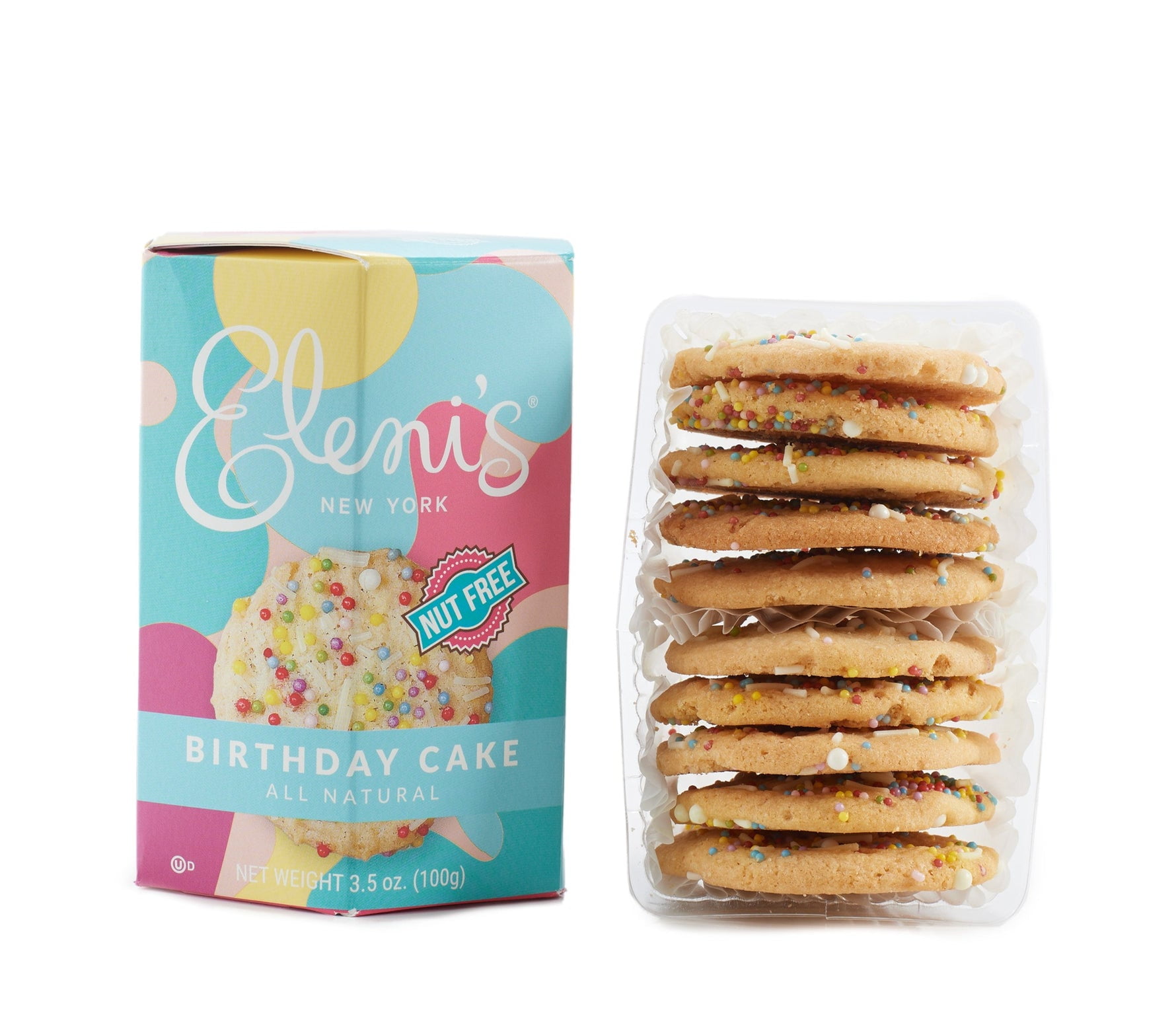 Elenis Cookies Birthday Cake Cookies Box 3.5 oz (Pack Of 6)