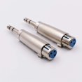 thumbnail image 2 of Adaptador Hembra 1/4 Trs A Xlr Hembra Xlr A Conector De Audio Balanceado Estéreo 1/4 - Paquete De 2, 2 of 5