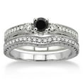 thumbnail image 2 of 1.5 Carat Black Diamond Antique Bridal set on 10k White Gold, 2 of 3
