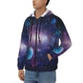 thumbnail image 3 of Kdxio Planets Stars And Galaxies1 Print Men Hoodies Casual Hoodies for Men with Zip Pockets Full Zip Long Sleeve Sweatshirt Sports Hooded Jacket-XX-Large, 3 of 5