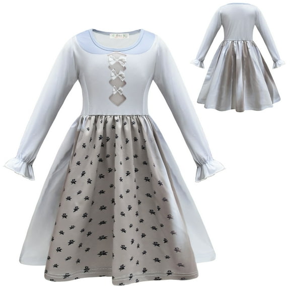 Girl Wednesday Dress Long Sleeve Halloween Party Costume