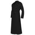 thumbnail image 7 of haxmnou men's classic lapel long trench coat jacket windbreaker outwear casual overcoat black xxl, 7 of 7