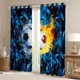 thumbnail image 5 of Erosebridal Soccer Theme Blackout Curtains Set of 2 (52x84 Each),Boys Ball Sport Window Curtains For Kids, 5 of 7