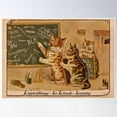 thumbnail image 2 of The Lesson Â€“ Cats In The School Of Anarchy Poster Wall Art, Modern Wall Decor For Living Room Bedroom, 8x12 UNFRAMED, 2 of 3