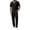 Black Set for Men, variant on Mrmaere Men's Suit Set Loose Solid Pattern For Various Types Versatile Design For Multiple Occasions Black L