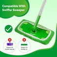 thumbnail image 3 of PrePat 1/3/6Pcs Sweeper Wet & Dry Cleaning Cloths Reusable Microfiber Mop Pads Green Furniture Flooring Mop Head Replacement Washable Rag Towel, 3 of 10