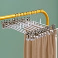 thumbnail image 1 of 5Pcs Pants Drying Rack Space Saving Drying Hanger with Metal Clip Stainless Steel Hanger for Pants Trousers  Light Blue Bold, 1 of 7
