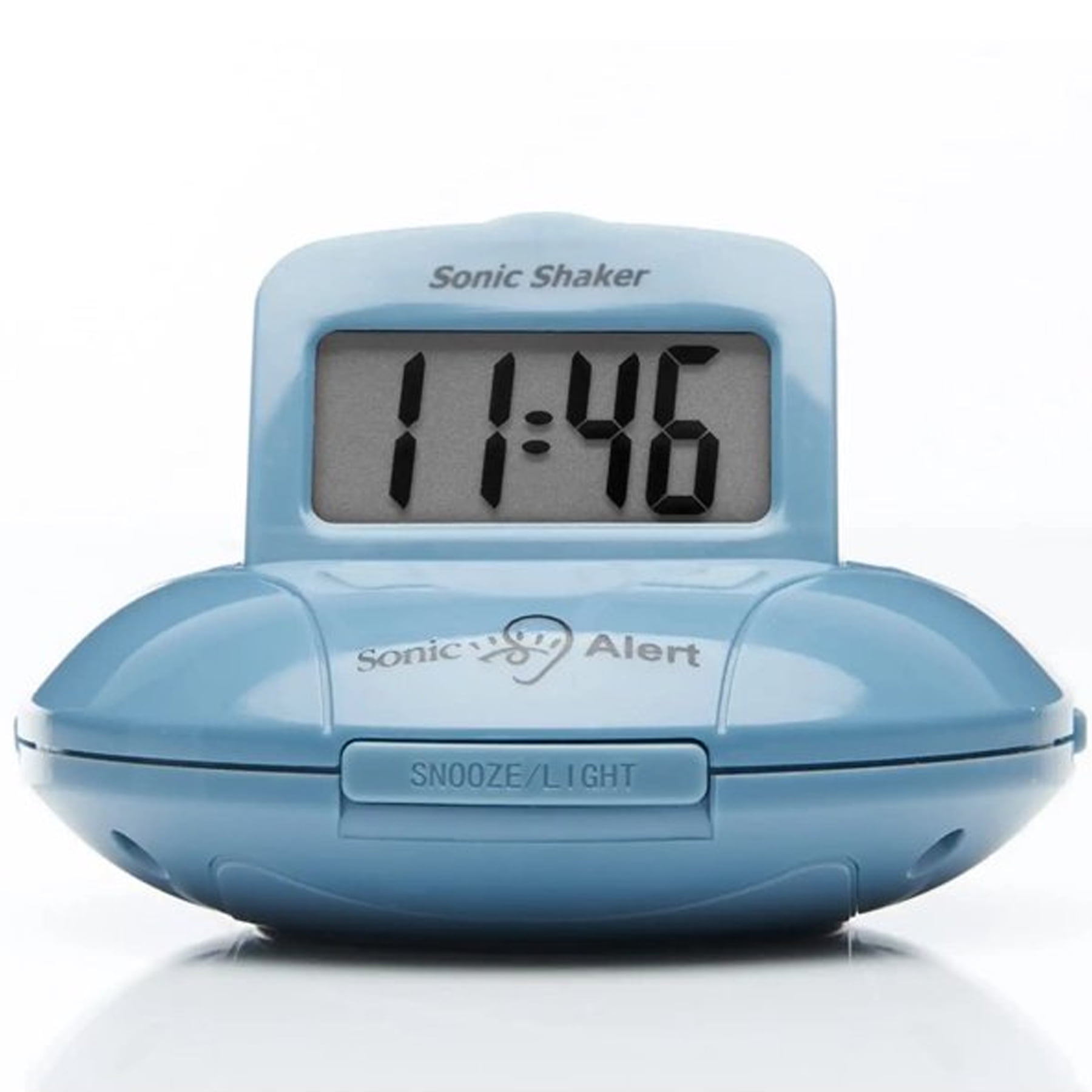 Sonic Alert Sonic Shaker Alarm Clock, Portable Compact Design with Digital Display Jade